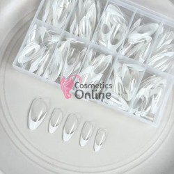 Tipsuri Diamond French Gel 120 bucati Transparente TPS34-10A French Alb